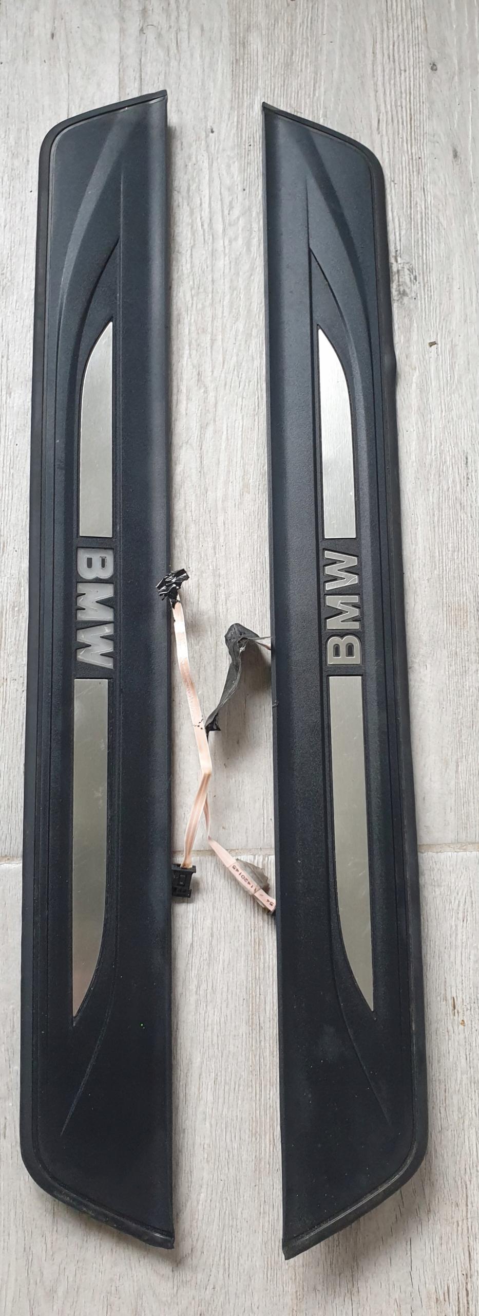 7203601 7203602 - Накладка на поріг з підсвічуванням BMW 5 F10 F11 в зборі