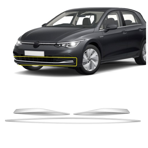 Накладки на передню решітку для VW GOLF CD VIII 2019- HB