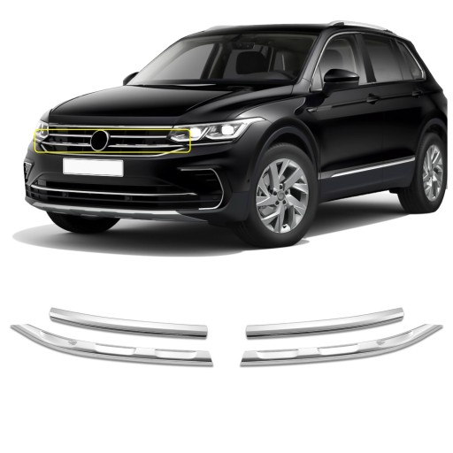 Накладки на передню решітку для VW TIGUAN AD1/BW II 2020-2023 рр.