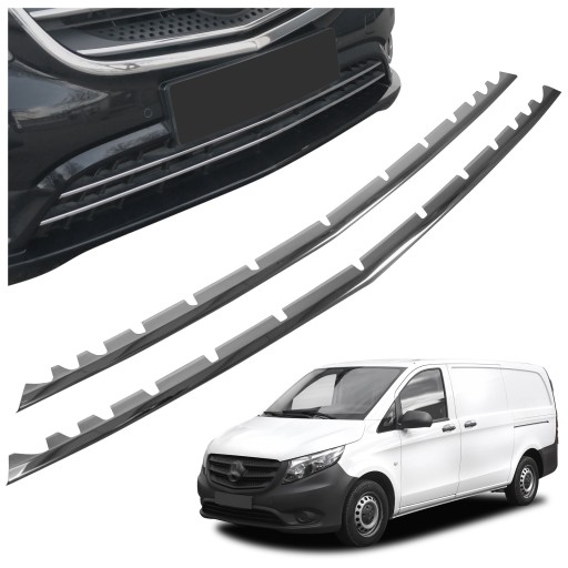 Накладки на решітку переднього бампера для MERCEDES-BENZ VITO III W447 2014-2019