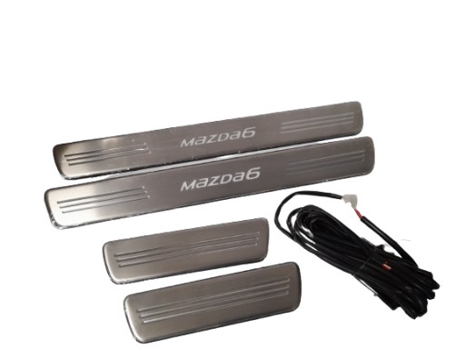 Декоративные накладки на пороги с подсветкой - Mazda 6 GL
