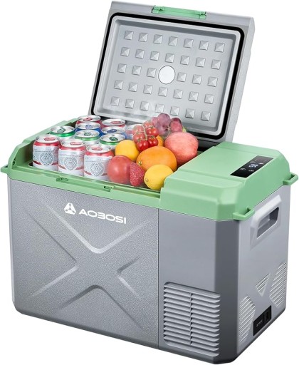 Автомобильный компрессорный холодильник 24 л AAOBOSI с морозильной камерой для путешествий