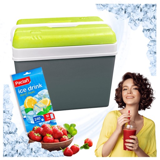 Холодильник пасивний туристичний 35л під патрони GREY, для кемпінгу, місткий і легкий