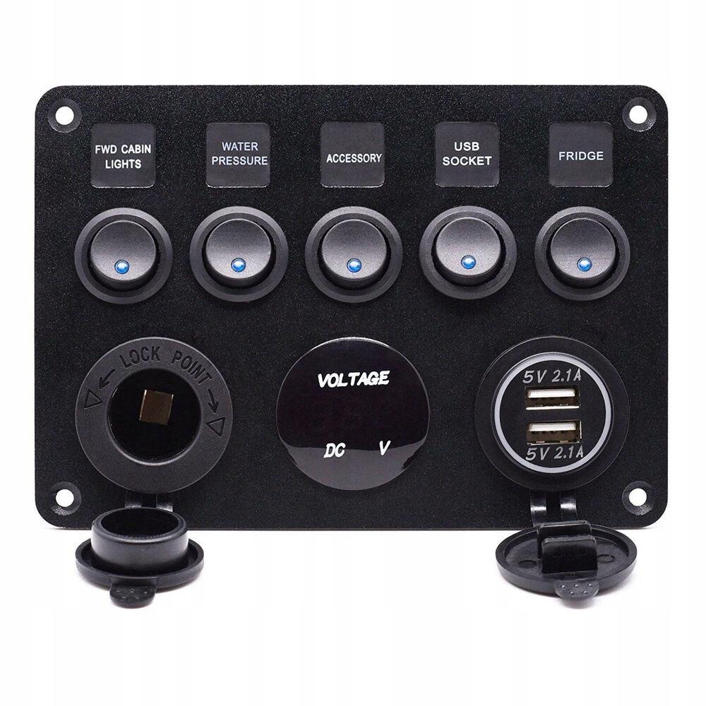 Автомобильная лодка 5 банд ВКЛ-ВЫКЛ переключатель панель