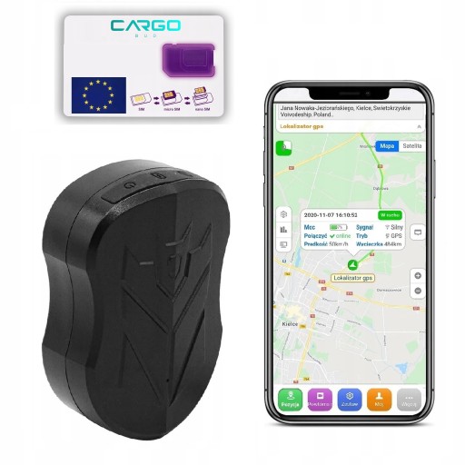 GPS ТРЕКЕР Магнитный локатор прослушки 60 дней SIM