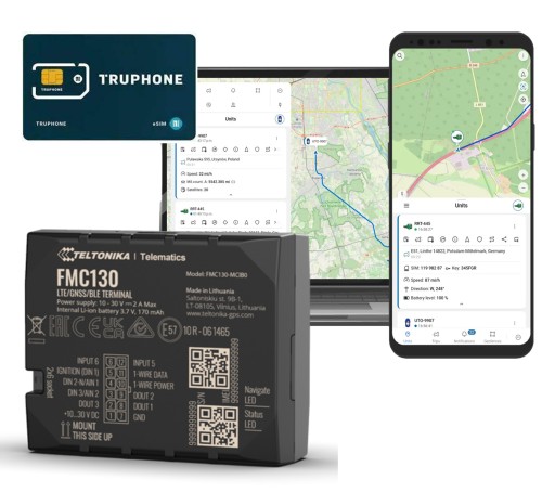 Teltonika FMC130 4G GPS-локатор + СЕРВЕР + SIM-карта