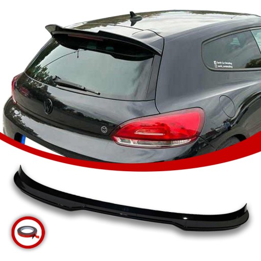 Lotka dokładka spoiler Volkswagen Scirocco 2008-2014 czarny połysk - Элерон спойлер для Volkswagen Scirocco 2008-2014 черный глянец