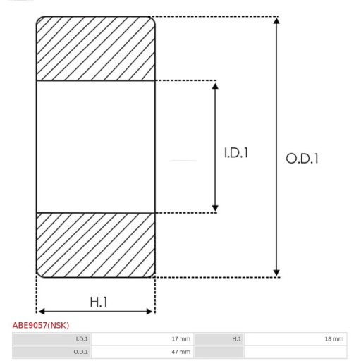 ABE9057(NSK) - Подшипник AS-RU ABE9057 (NSK)