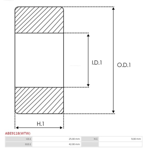 ABE9118(WTW) - Подшипник AS-RU ABE9118(WTW)