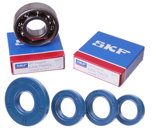54345656565 - Підшипник SKF 6204 C4 тефлонові сальники колінчастого вала двигуна SIMSON S50 S70 S53