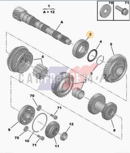 231766 - Подшипник КПП 231766 Citroen Berlingo 1.9D Оригинал