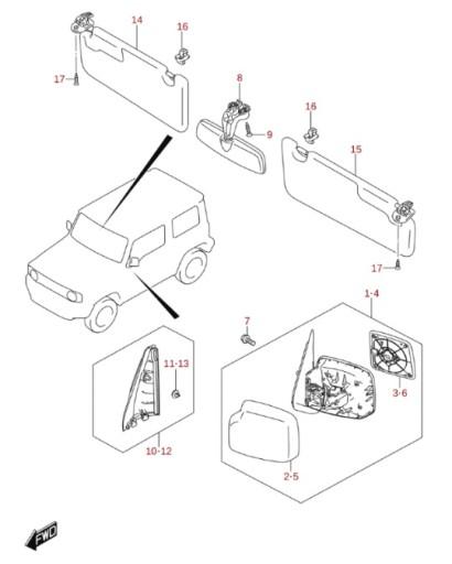 654019784R - MASK HINGE LEFT DACIA DUSTER II 18-