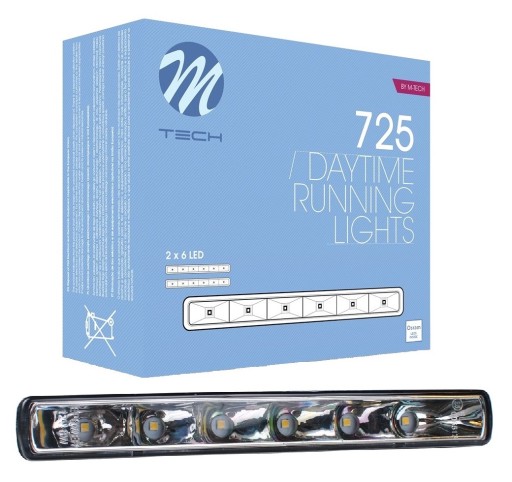 LDO725 - M-TECH дневные ходовые огни 6 OSRAM LED 1100 lumen VW