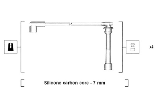 941295130884 - КОМПЛЕКТ КАБЕЛІВ ЗАПАЛЮВАННЯ MAGNETI MARELLI HYUNDAI COUPE II 1.6