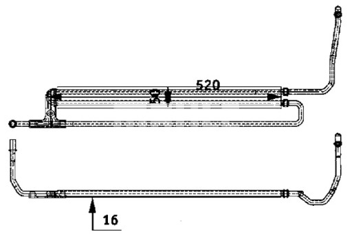 54 000P - Масляный радиатор MAHLE BMW 5 E60 5 E61 6 E63 6 E64 2.2-4.4 12.01-12.10