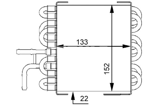 CK 8 000P - MAHLE паливний радіатор MERCEDES C W203 2.2 D 05.00-02.07