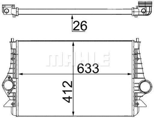 MAHLE CI 197 000S Охладитель наддувочного воздуха