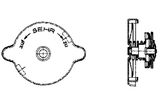 9 000P - MAHLE кришка радіатора 1bar MERCEDES HECKFLOSSE W110 HECKFLOSSE W111