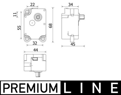 AA 71 000P - MAHLE ORIGINAL AA 71 000P Управление, смесительные заслонки