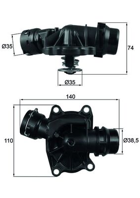 TI 233 88 - MAHLE ORIGINAL TI 233 88 Термостат, охлаждающая жидкость