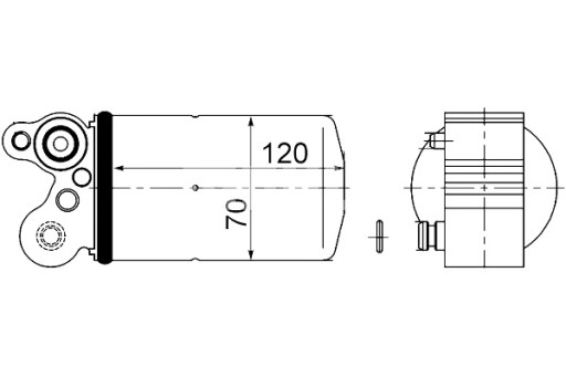 101 000S - КОНДИЦИОНЕР MAHLE-ОСУШИТЕЛЬ VOLVO S60 II S80 II V60 I ​​V60 II V70 III