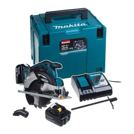 ЦИРКУЛЯРНА ПИЛА MAKITA 18V 165mm 2 x 5.0Ah LI-ION КОРПУС MAKPAC DHS630RT