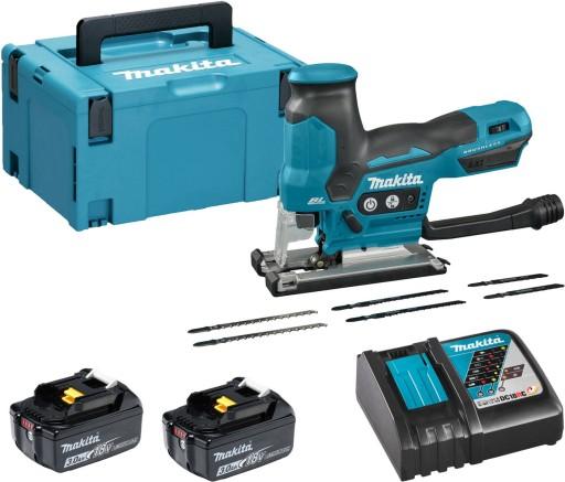 Лобзик MAKITA с регулируемым аккумулятором 18В 2х3,0 Ач + пильные полотна DJV185RFJ