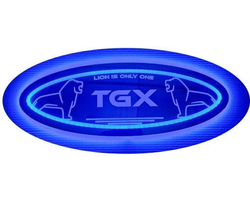 Дзеркало MAN TGX LED, логотип на задній стінці, над ліжком M03-BLUE