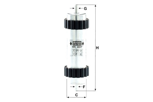 6037 - Манн-фільтр паливний фільтр AUDI A6 ALLROAD C7 A6 C7 A7 2.0 D 3.0 D