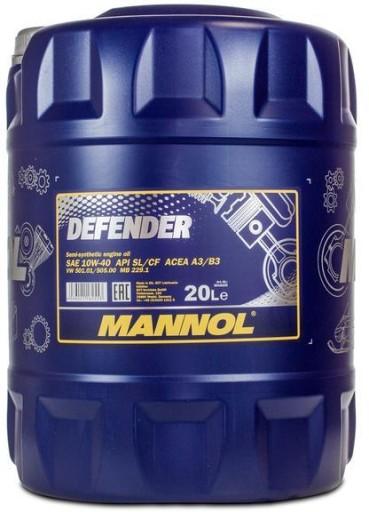 MANNOL DEFENDER МОТОРНА ОЛИВА 10W40 20л