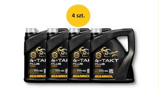MANNOL ENGINE OIL 4T PLUS 10W40 4L (API SL, JASO MA/MA2) ПОЛУСИНТЕТИЧЕСКОЕ (