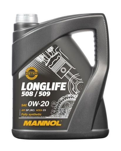 MANNOL АВТОМОБІЛЬНЕ МОТОРНЕ МАСЛО 0W20 LONGLIFE 508/509 5 ЛІТРІВ