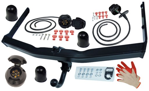 ФІРМОВИЙ ГАК БУКСИРУВАЛЬНИЙ + ЖГУТ + КОЛПАКИ VOLKSWAGEN VW TOURAN 1T I 2003-15MK1