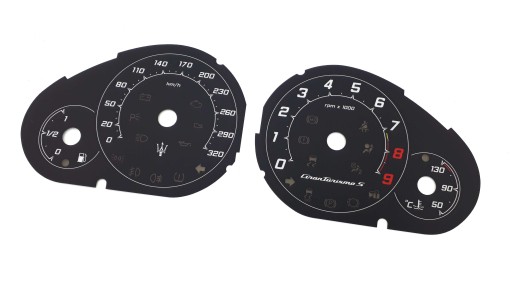 MASERATI GRANTURISMO S - ЗАМЕНА СЧЕТЧИКОВ, ЧАСЫ ОТ МИЛЬ/Ч ДО КМ/Ч