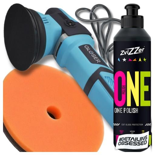 ПОЛИРОВАЛЬНАЯ МАШИНКА POLISHER DA 9MM + паста ZviZZer AIO + ПАД One Step 125мм