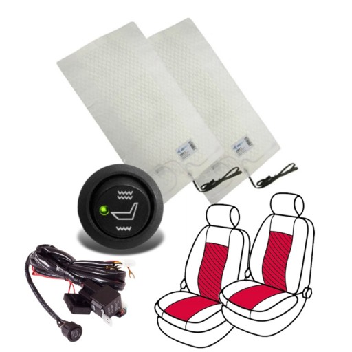 УГЛЕРОДНЫЙ НАГРЕВАТЕЛЬНЫЙ КОВРИК ДЛЯ ОБИВКИ СИДЕНИЙ 12В 36-46°C