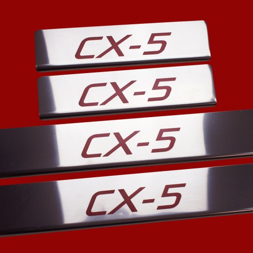 MAZDA CX-5 MK1 Бічні пороги з нержавіючої сталі 304, глянцевий червоний