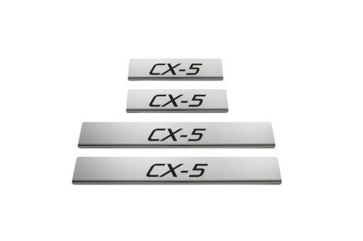 Накладки на пороги MAZDA CX-5 MK2 304 з нержавіючої сталі, чорні матові