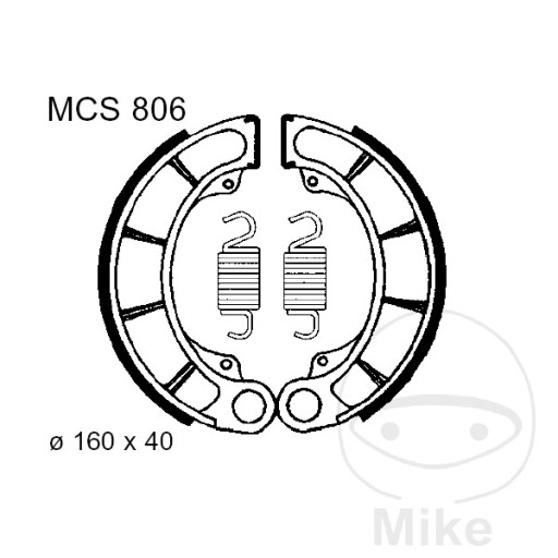 MCS806 - Комплект гальмівних колодок MCS806 TRW TRW MCS806