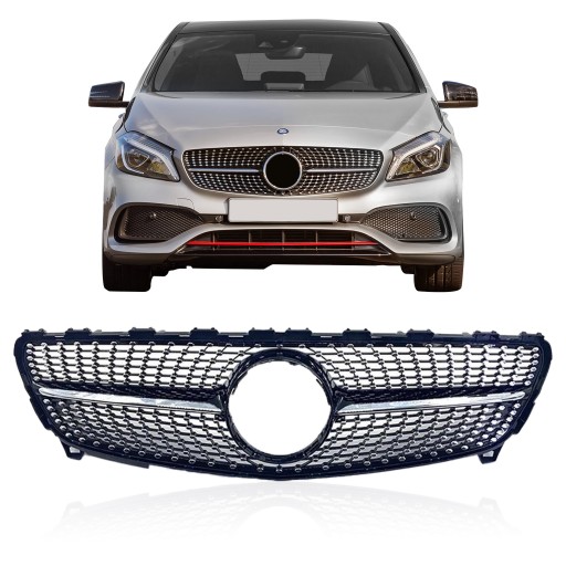 MERCEDES A-CLASS W176 2015-2018 DIAMOND BLACK Решітка