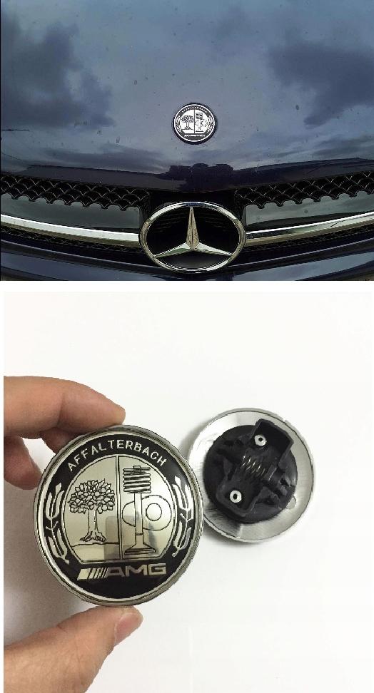 MERCEDES AMG ЕМБЛЕМА КАПОТ ХРОМ ДЕРЕВО ЛОГОТИП AMG