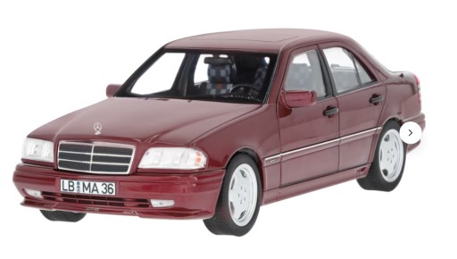 MERCEDES C 36 AMG Лимузин W 202 (1993-1997) МОДЕЛЬ 1:18 ALMANdine RED