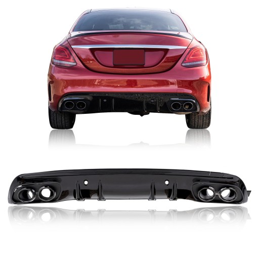 MERCEDES C-CLASS W205 2014-2021 ЗАДНИЙ ДИФФУЗОР С КОМПЛЕКТОМ ДЛЯ СТАЙЛИНГА PDC