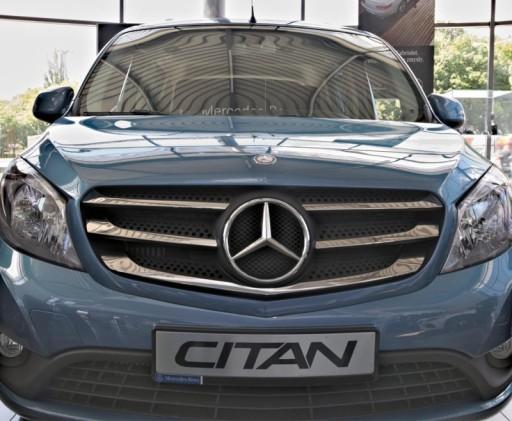 MERCEDES CITAN с 2012 года накладки на гриль сталь