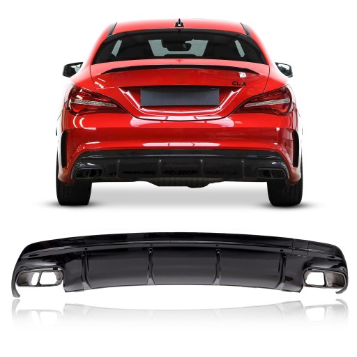 КОМПЛЕКТ ЗАДНЕГО ДИФФУЗОРА ДЛЯ MERCEDES CLA C117 W117 17-19 SEDAN ДЛЯ AMG
