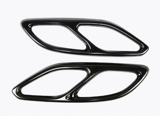 W205bl - MERCEDES CLA W118 ЧЕРНЫЕ НАКЛАДКИ ВЫХЛОПА AMG