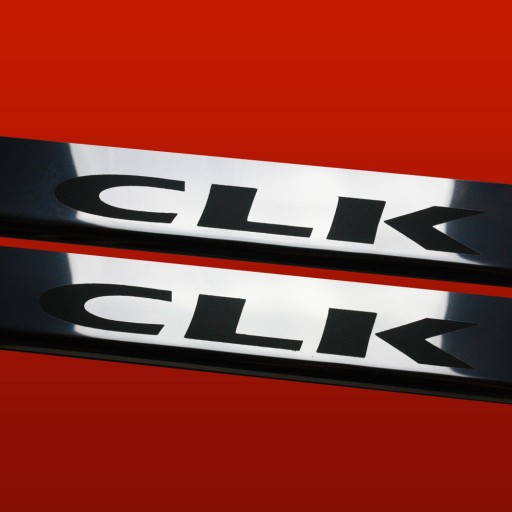 MERCEDES CLK W208 Накладки на пороги з нержавіючої сталі 304. Порошкова обробка