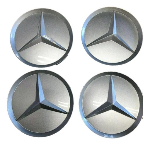 MERCEDES Колпаки колесные, серые, комплект из четырех штук, ОРИГИНАЛ