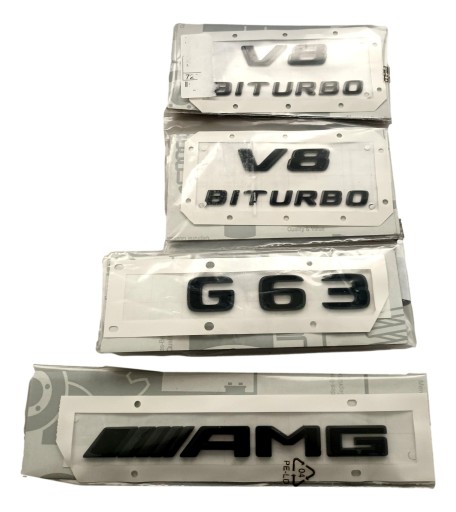 MERCEDES G-CLASS W463 Емблема ЧОРНА комплект V8 бітурбо AMG G63 ОРИГІНАЛ
