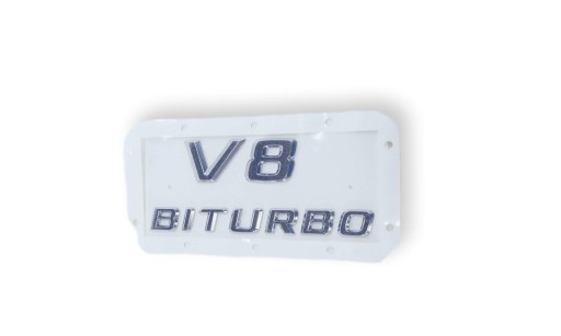 A1668172915 - MERCEDES GLE SL G-CLASS Бокова емблема V8 BITURBO крило переднє сріблясте